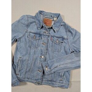 Levi's Strauss Denim Jacket Womens M Light Blue Trucker Levis Classic Jean Coat